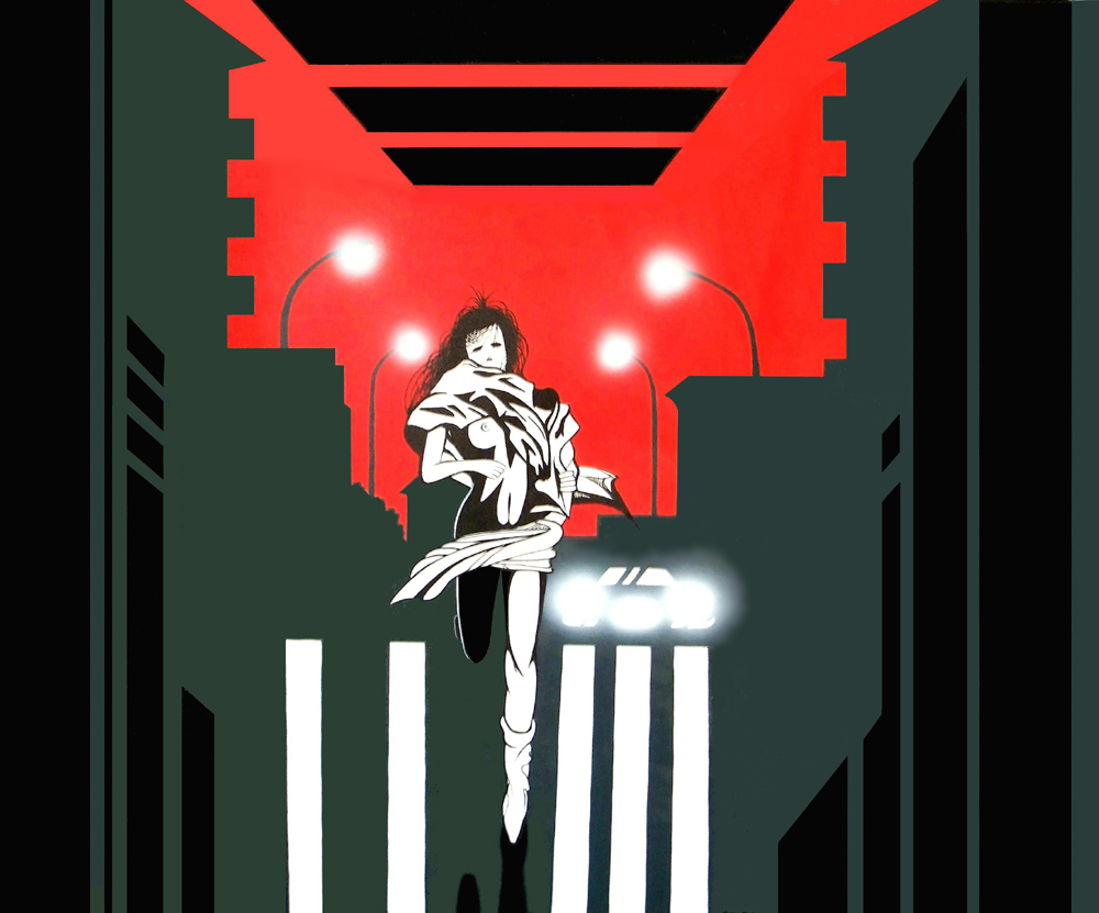 Affiche américaine du film La Femme Publique - peinture de Jean-Philippe Guigou